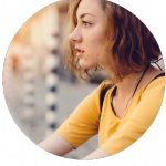 a girl looking into the distance